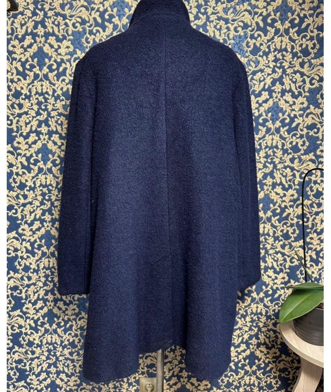 DKNY Синее шерстяное пальто, фото 2