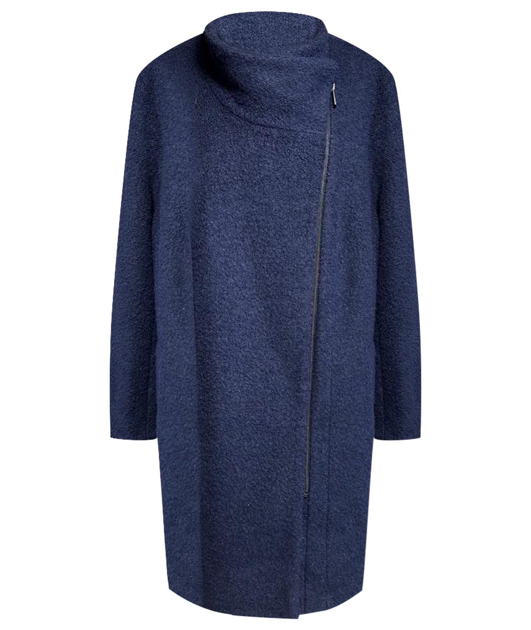 DKNY Синее шерстяное пальто, фото 1