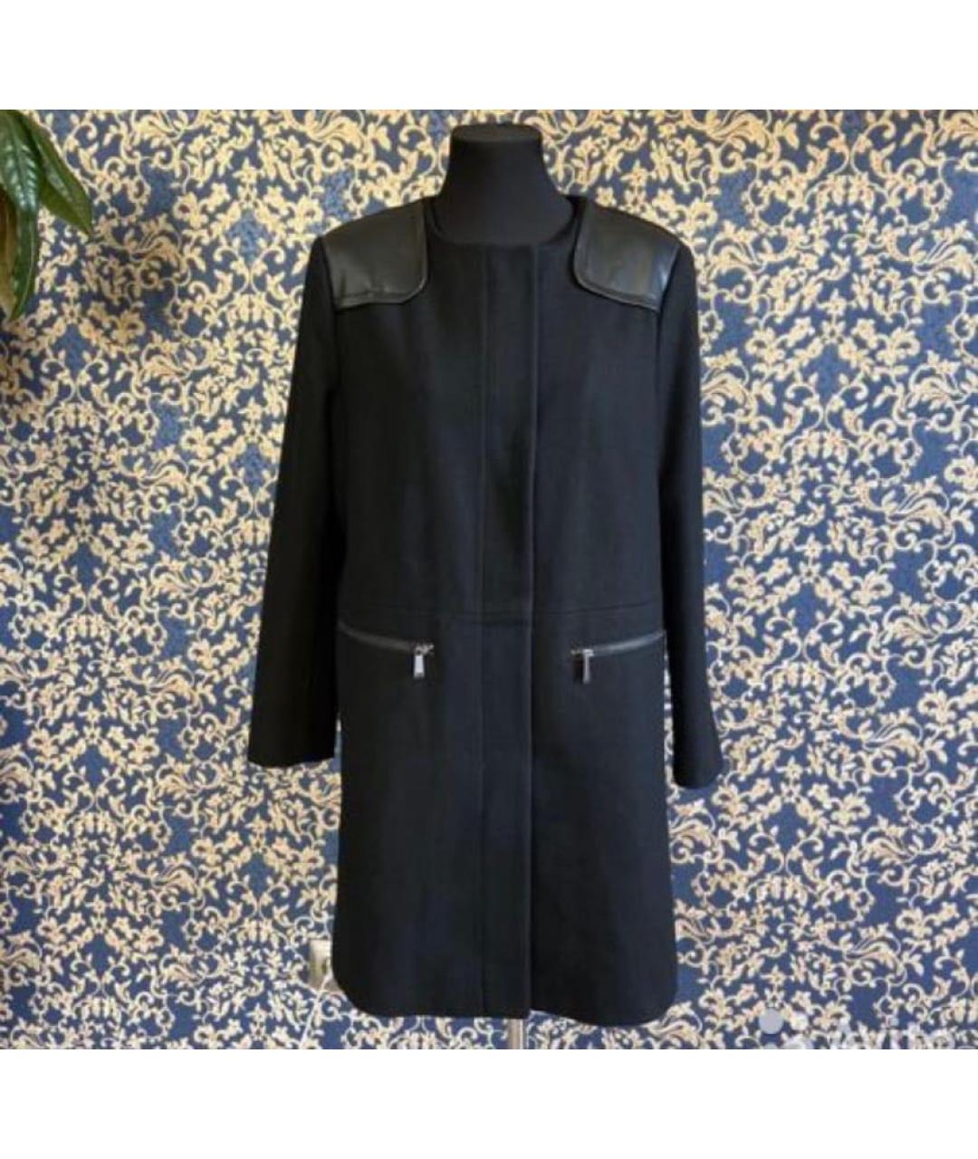 DKNY Черное шерстяное пальто, фото 2