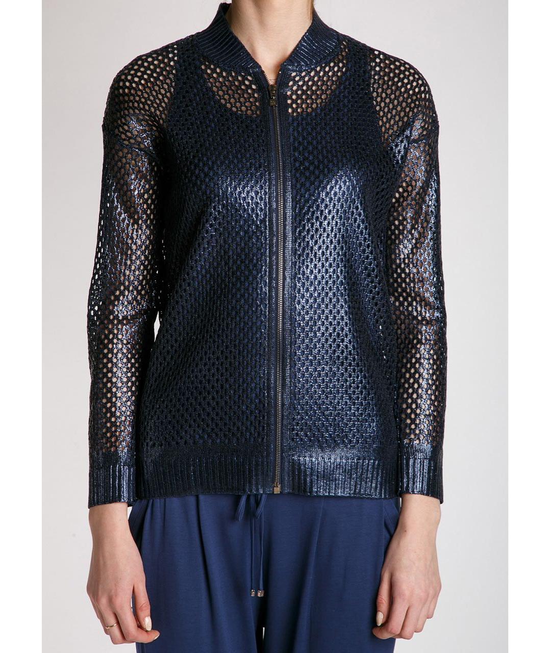 D.EXTERIOR Темно-синий хлопковый кардиган, фото 2