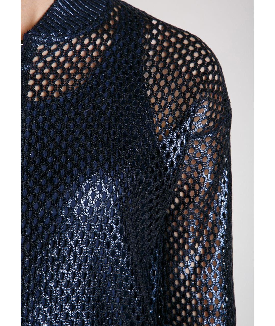 D.EXTERIOR Темно-синий хлопковый кардиган, фото 5