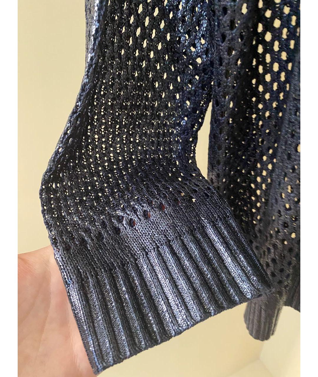 D.EXTERIOR Темно-синий хлопковый кардиган, фото 7