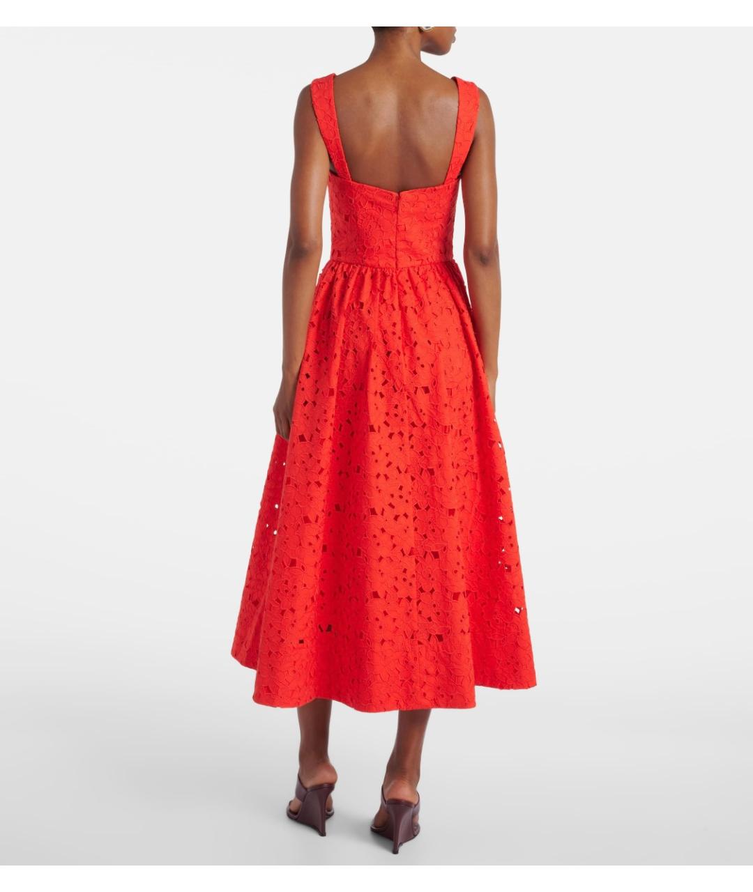 REBECCA VALLANCE Красное хлопковое коктейльное платье, фото 3