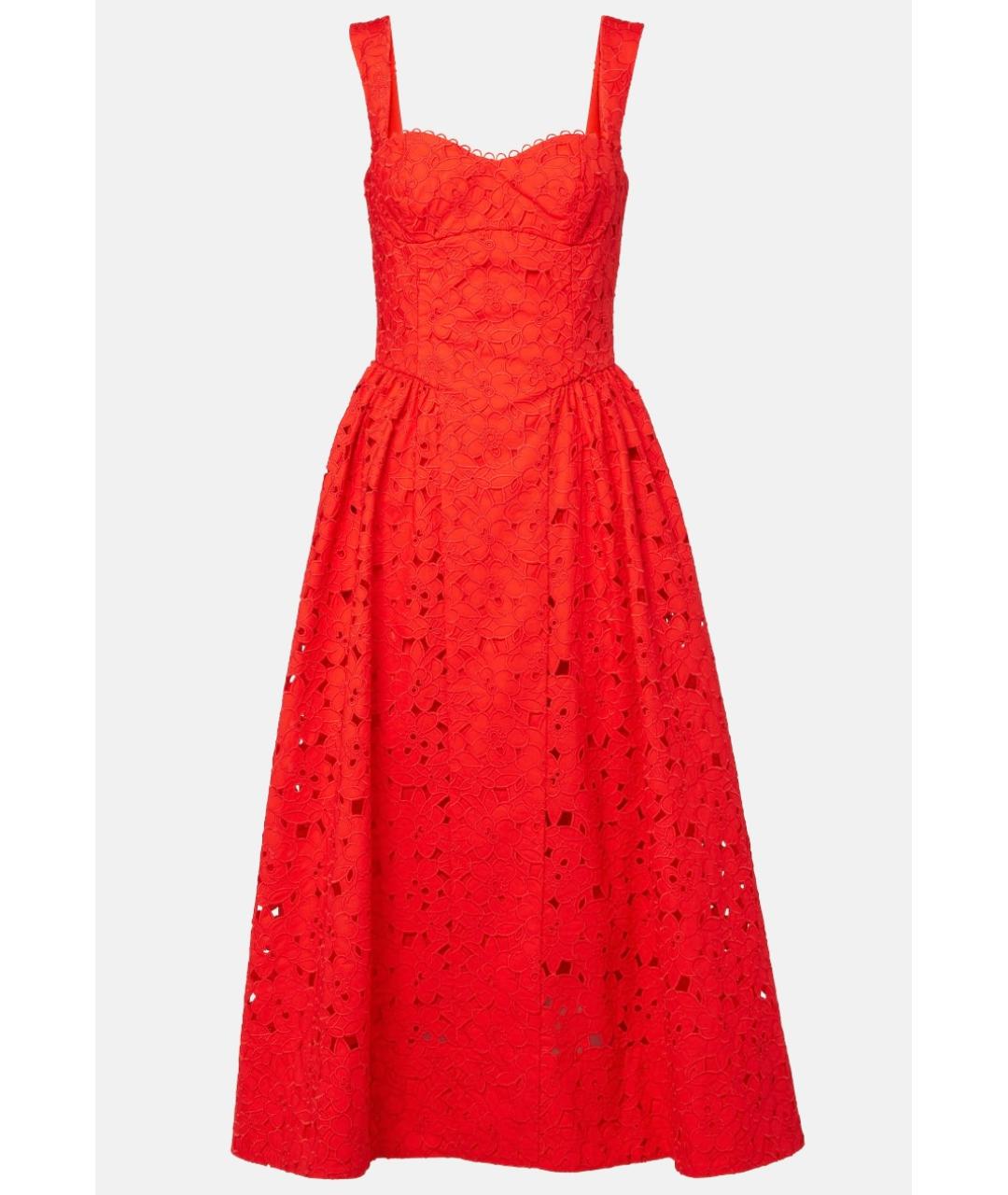 REBECCA VALLANCE Красное хлопковое коктейльное платье, фото 5