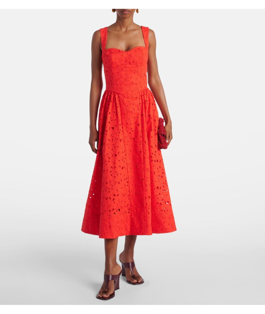 REBECCA VALLANCE Красное хлопковое коктейльное платье, фото 2