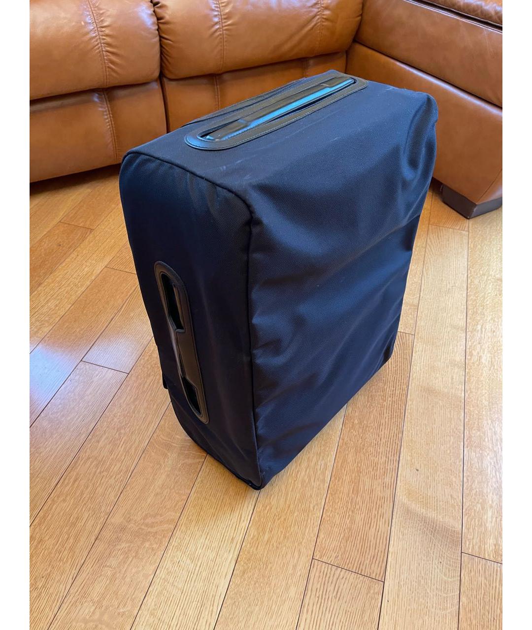 LOUIS VUITTON Антрацитовый чемодан из искусственной кожи, фото 5