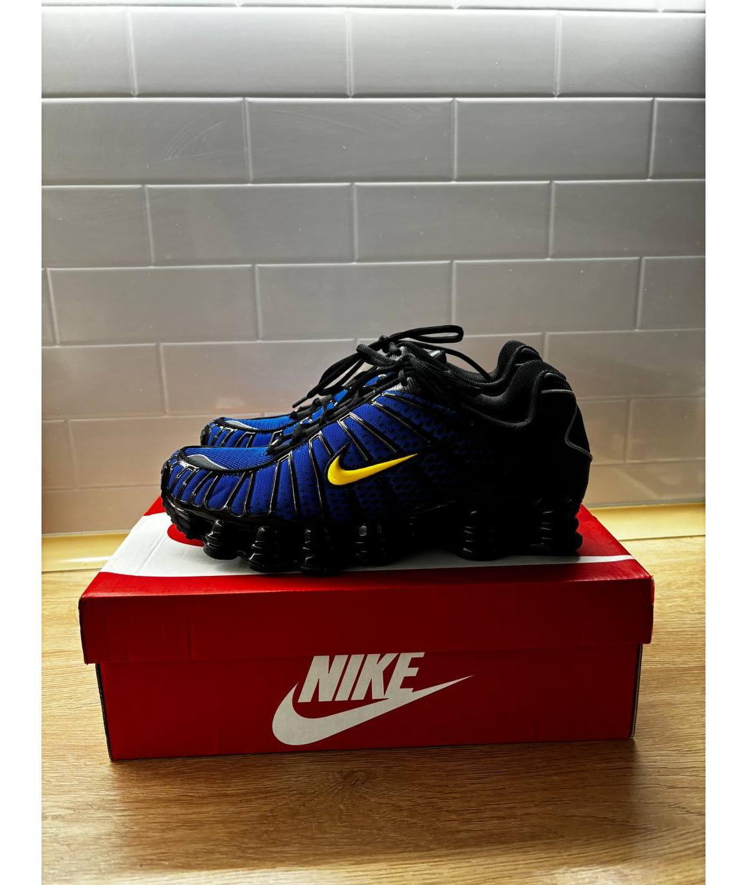 NIKE Синие синтетические низкие кроссовки / кеды, фото 7