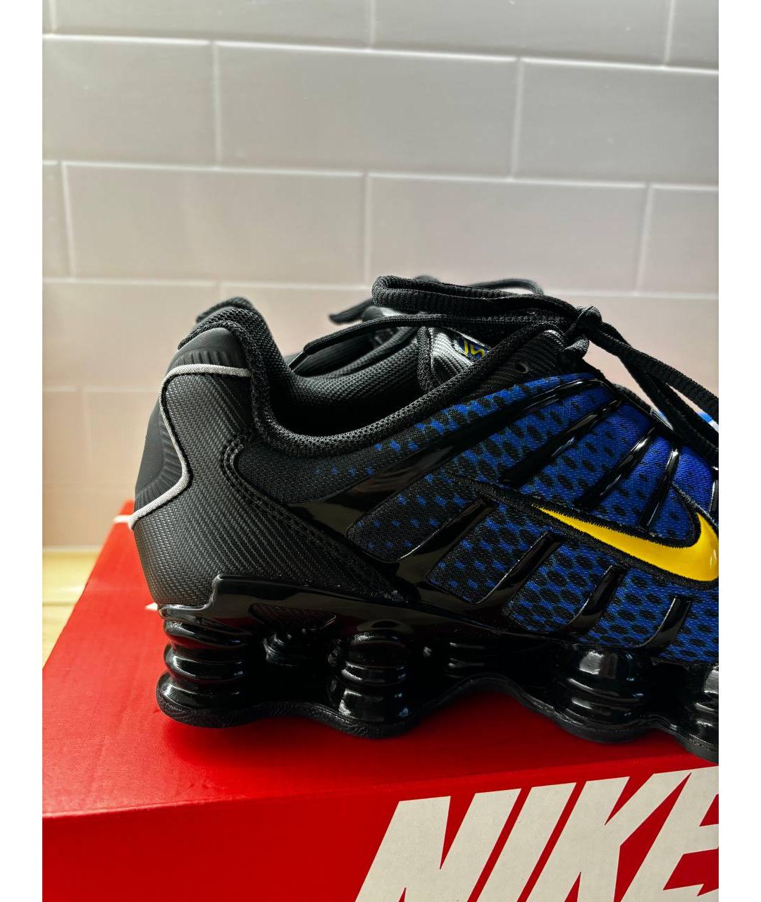 NIKE Синие синтетические низкие кроссовки / кеды, фото 5