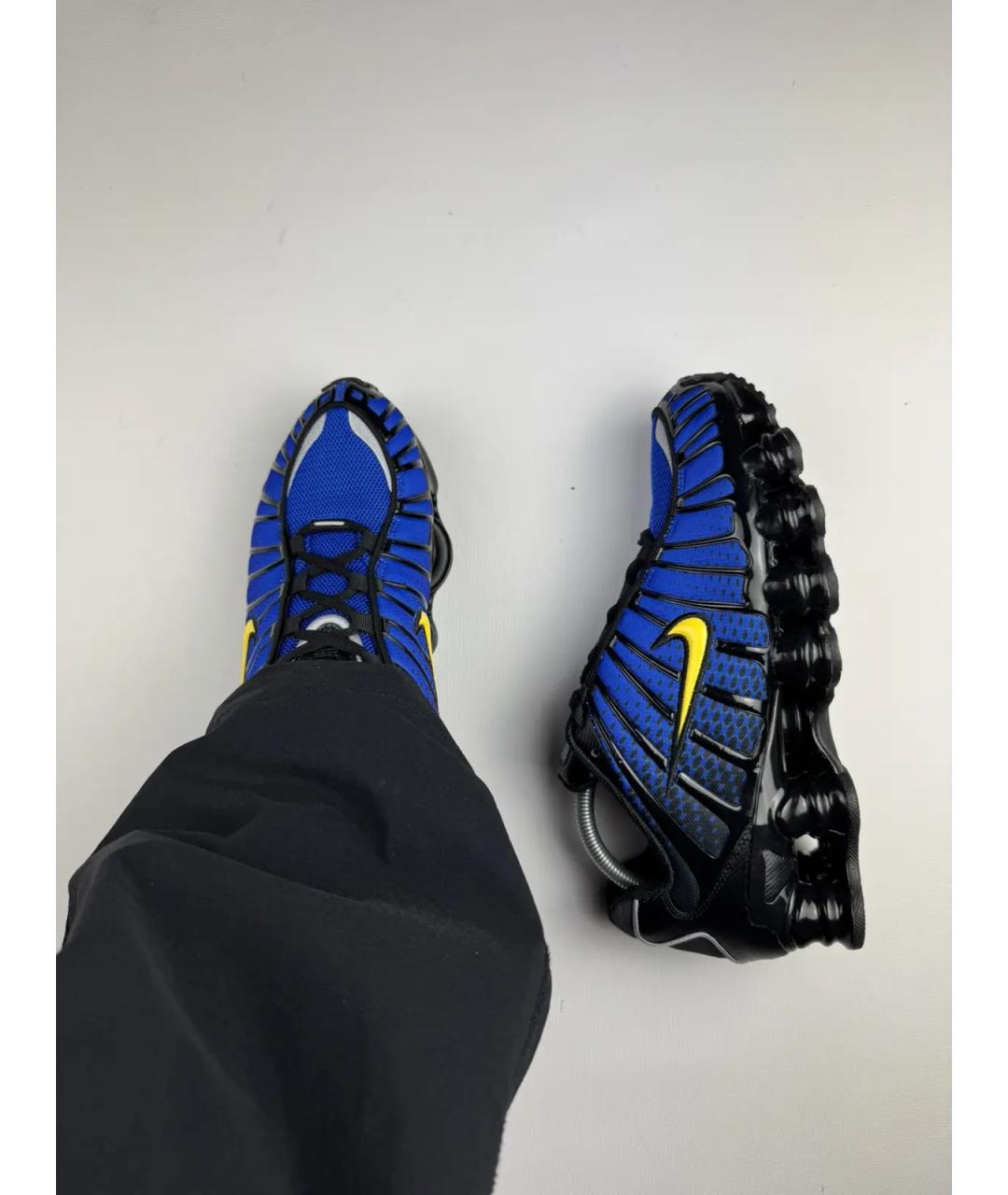 NIKE Синие синтетические низкие кроссовки / кеды, фото 6