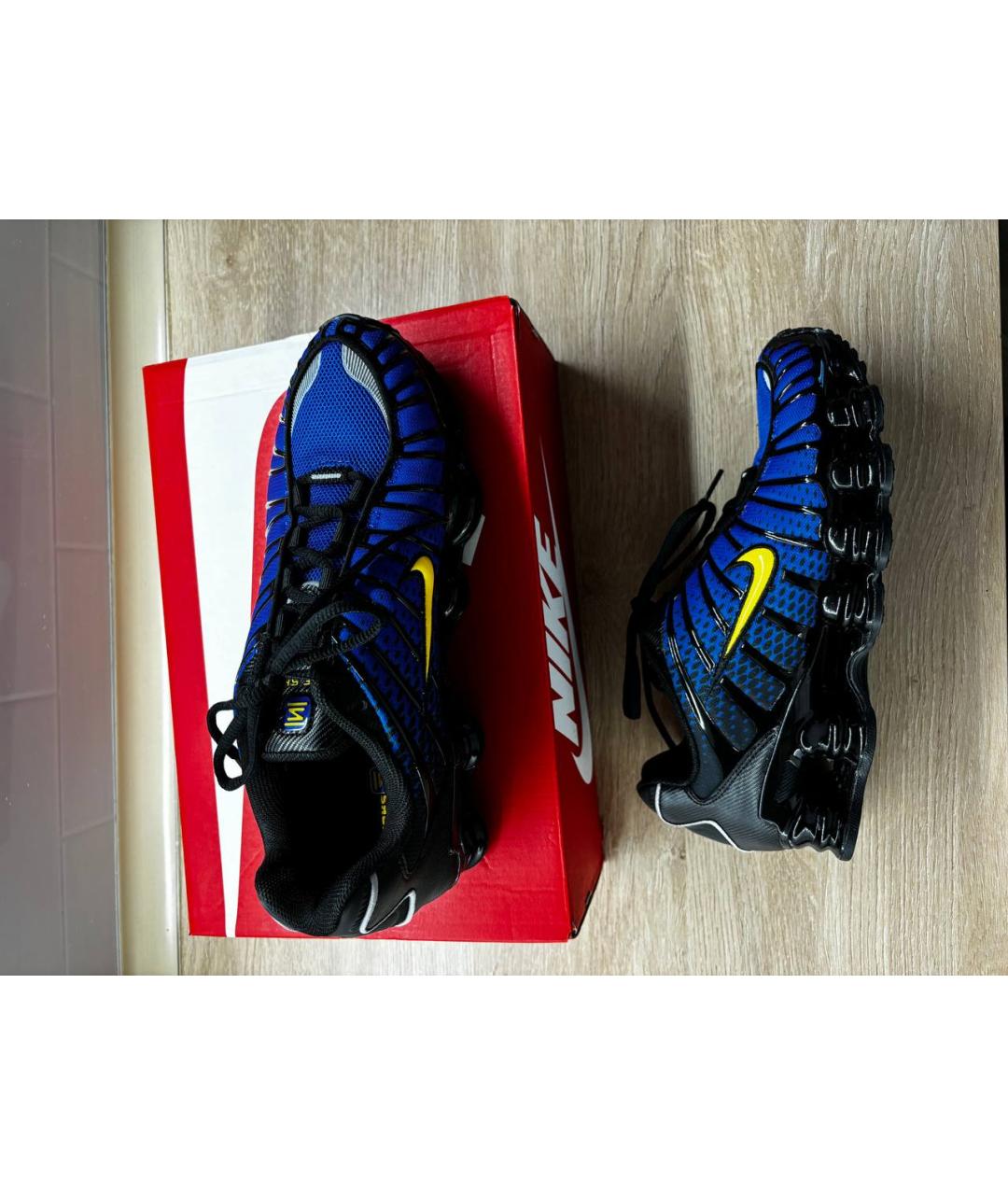 NIKE Синие синтетические низкие кроссовки / кеды, фото 4