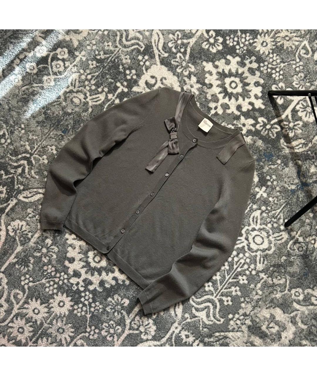 RED VALENTINO Серый кашемировый кардиган, фото 2