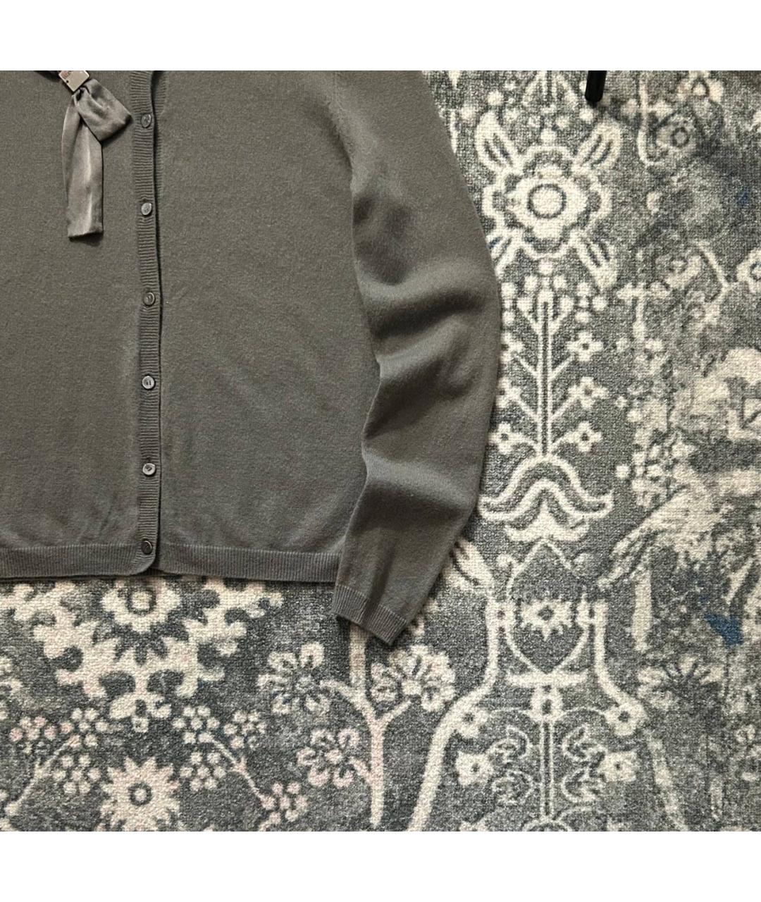 RED VALENTINO Серый кашемировый кардиган, фото 4