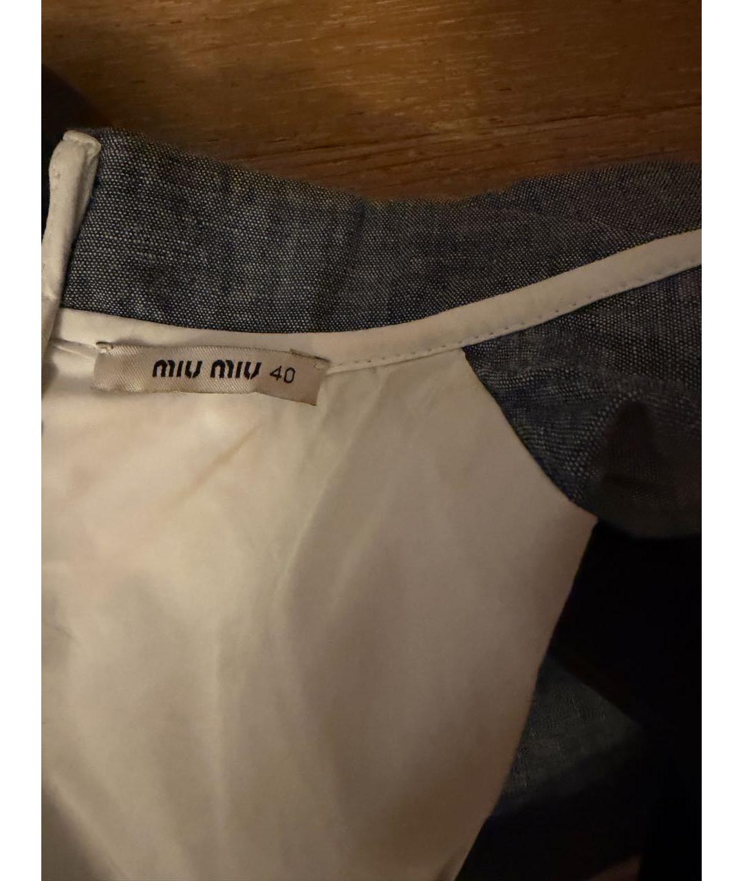 MIU MIU Синий деним сарафан, фото 5