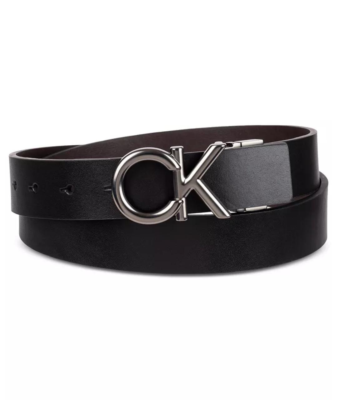 CALVIN KLEIN Черный кожаный ремень, фото 6