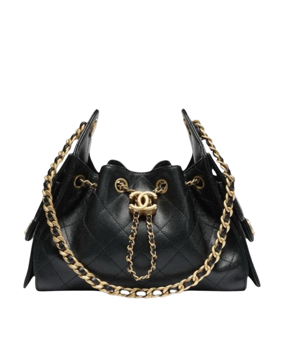 CHANEL Черная кожаная сумка тоут, фото 1