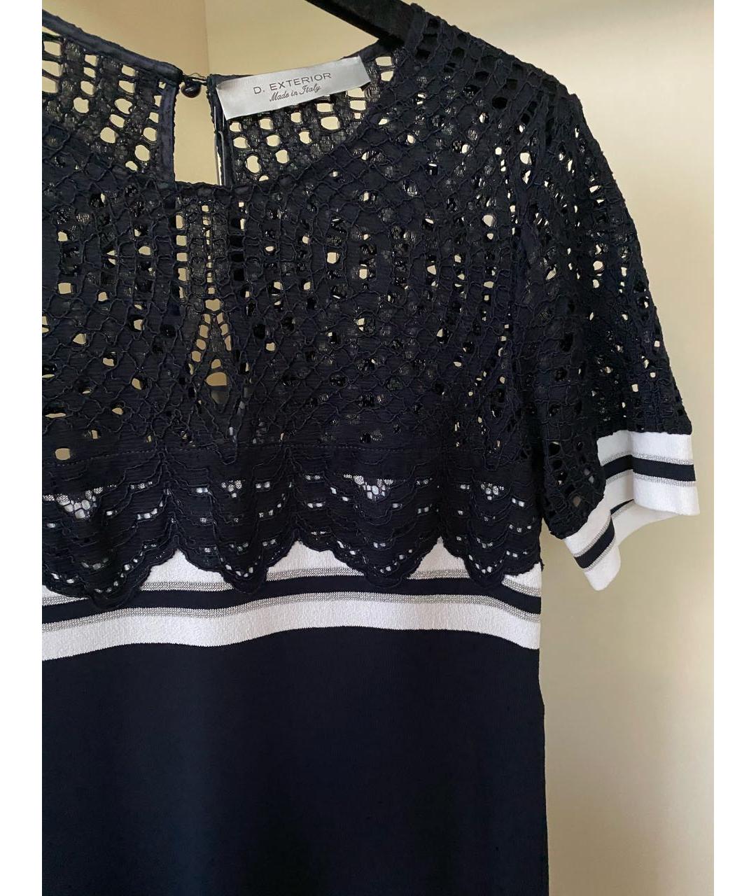 D.EXTERIOR Темно-синее вискозное коктейльное платье, фото 6