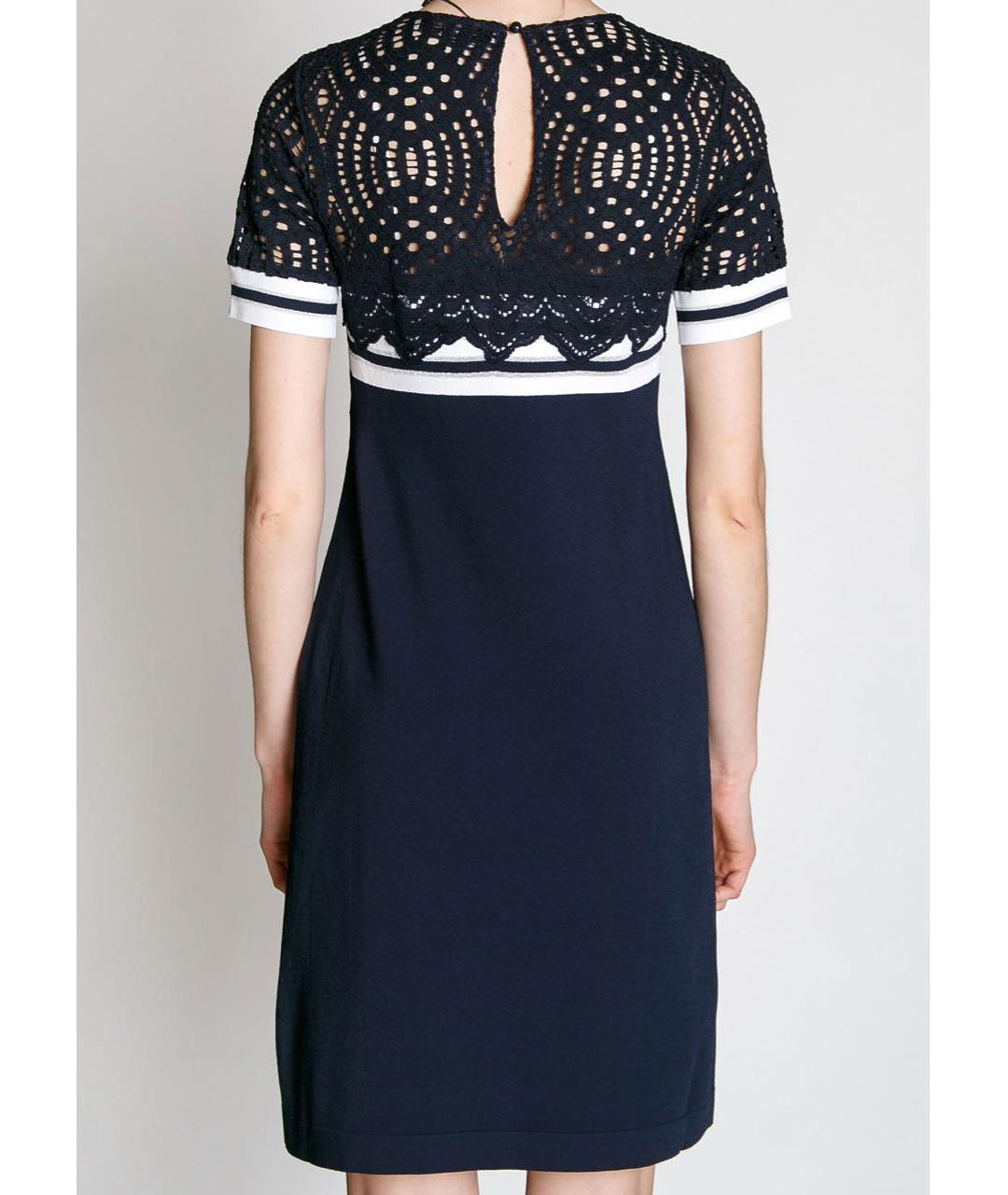 D.EXTERIOR Темно-синее вискозное коктейльное платье, фото 4