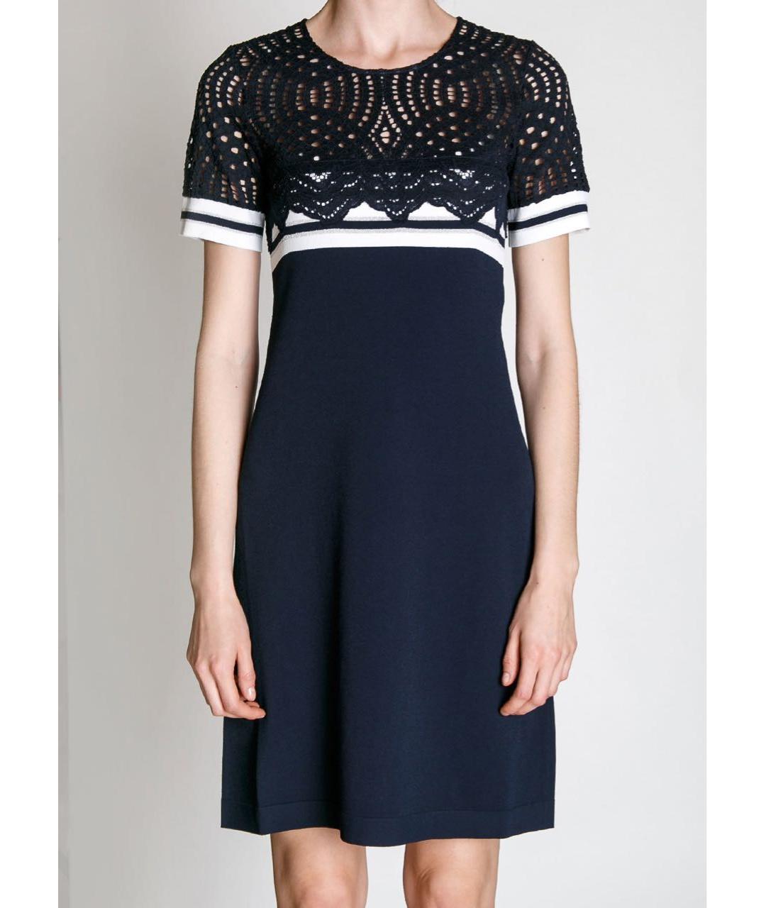 D.EXTERIOR Темно-синее вискозное коктейльное платье, фото 3