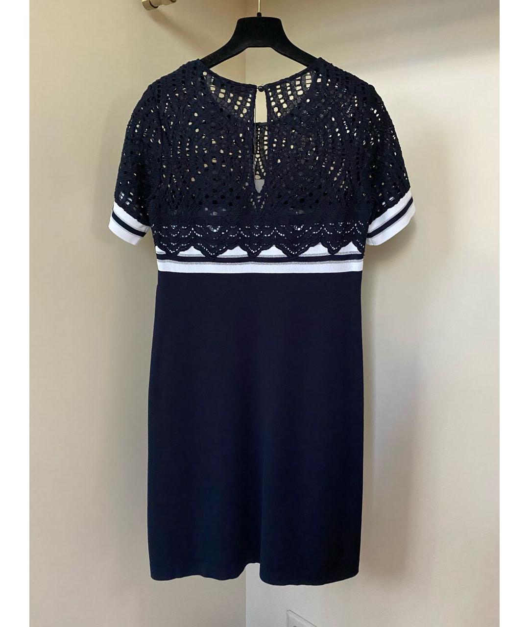 D.EXTERIOR Темно-синее вискозное коктейльное платье, фото 7