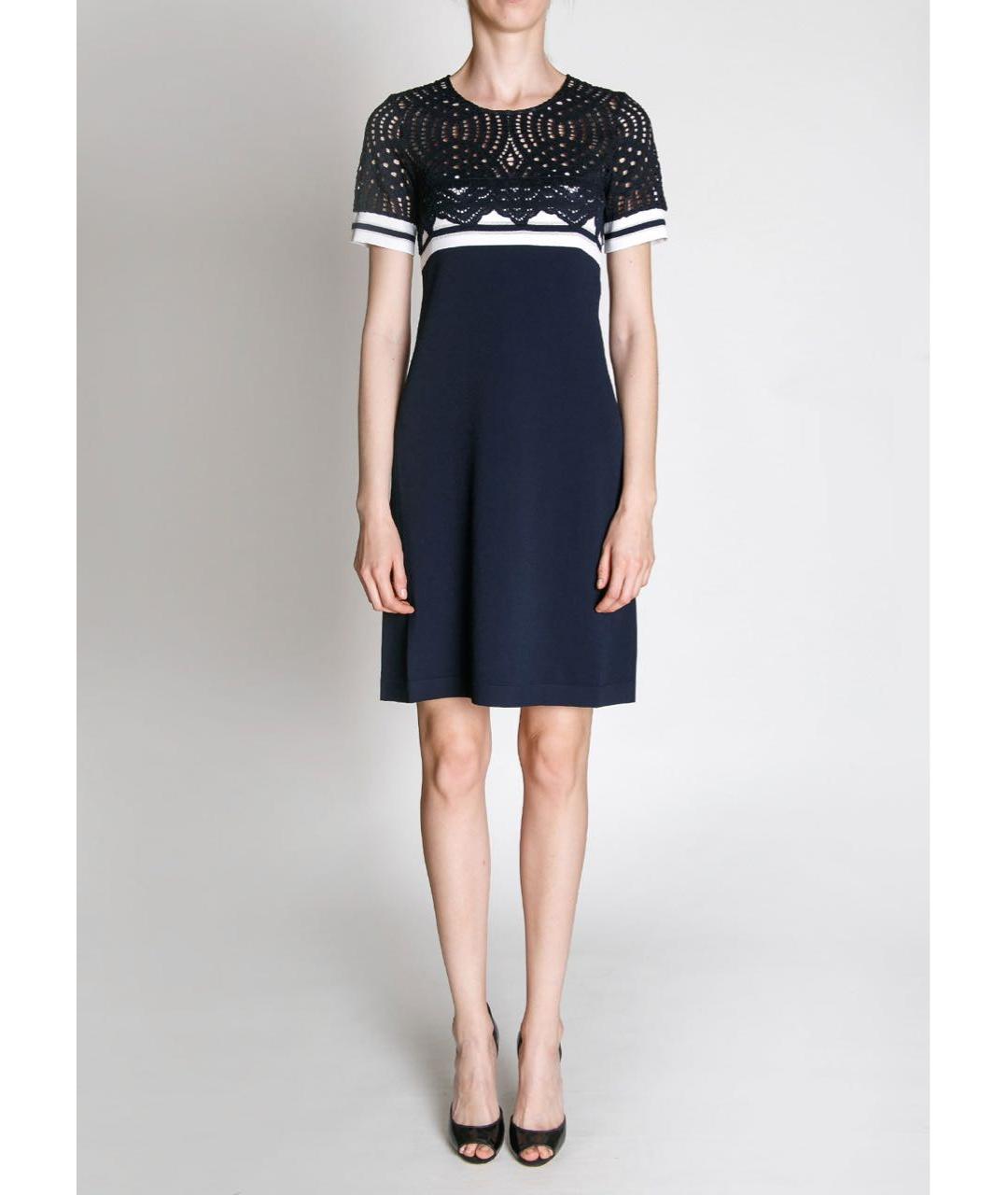 D.EXTERIOR Темно-синее вискозное коктейльное платье, фото 2