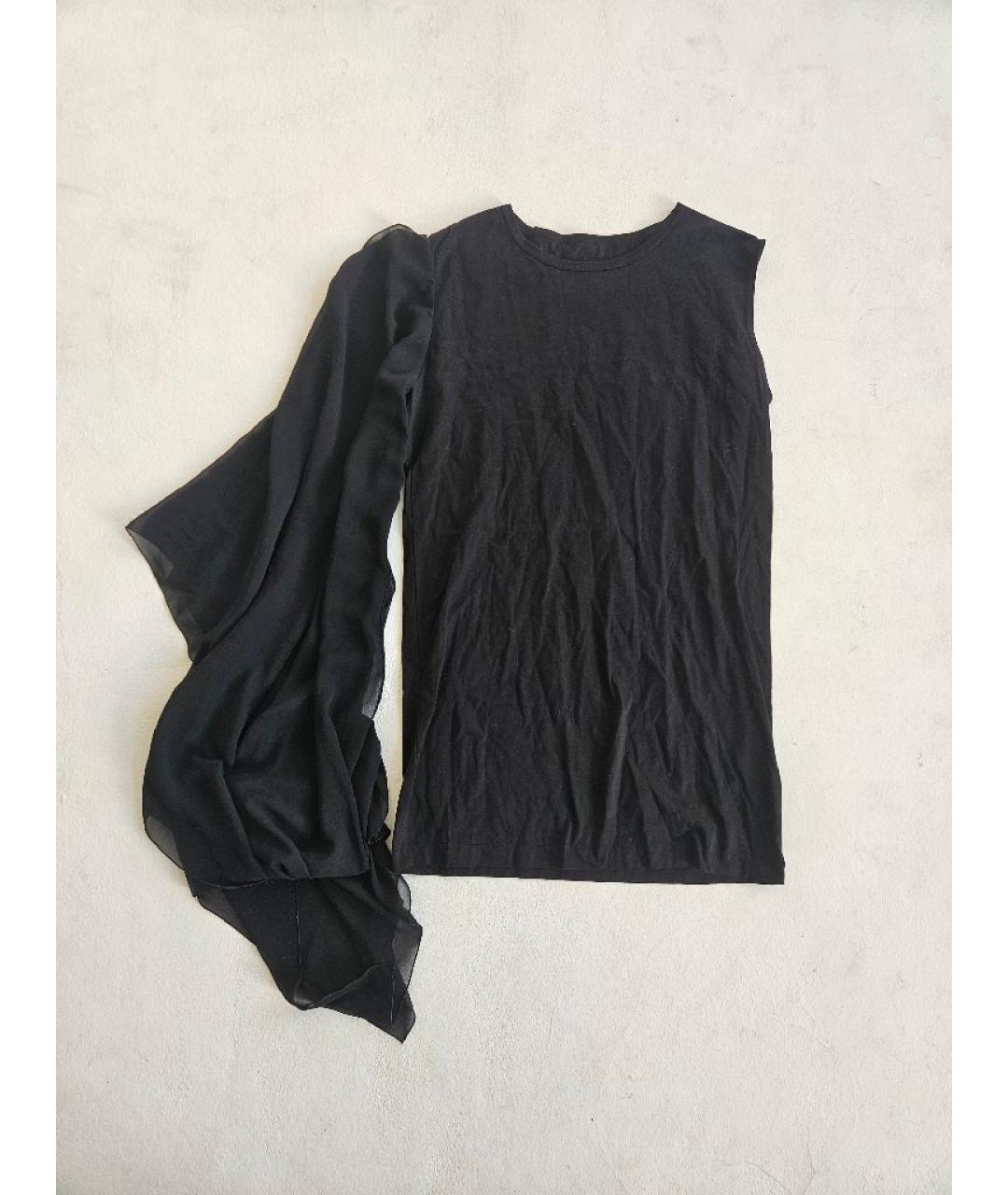 MM6 MAISON MARGIELA Черное хлопковое повседневное платье, фото 7