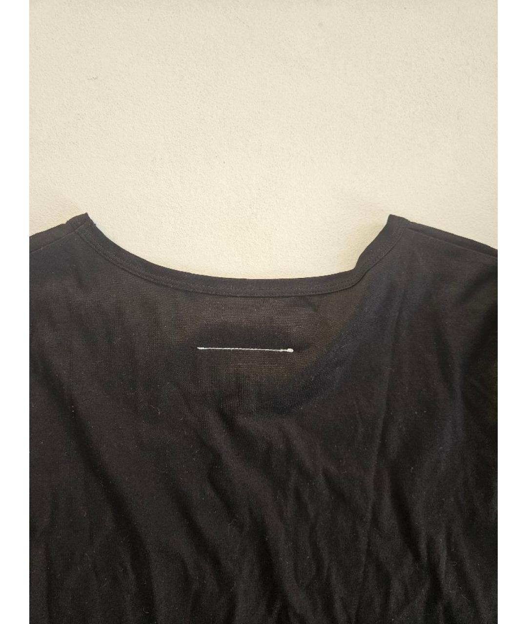 MM6 MAISON MARGIELA Черное хлопковое повседневное платье, фото 2