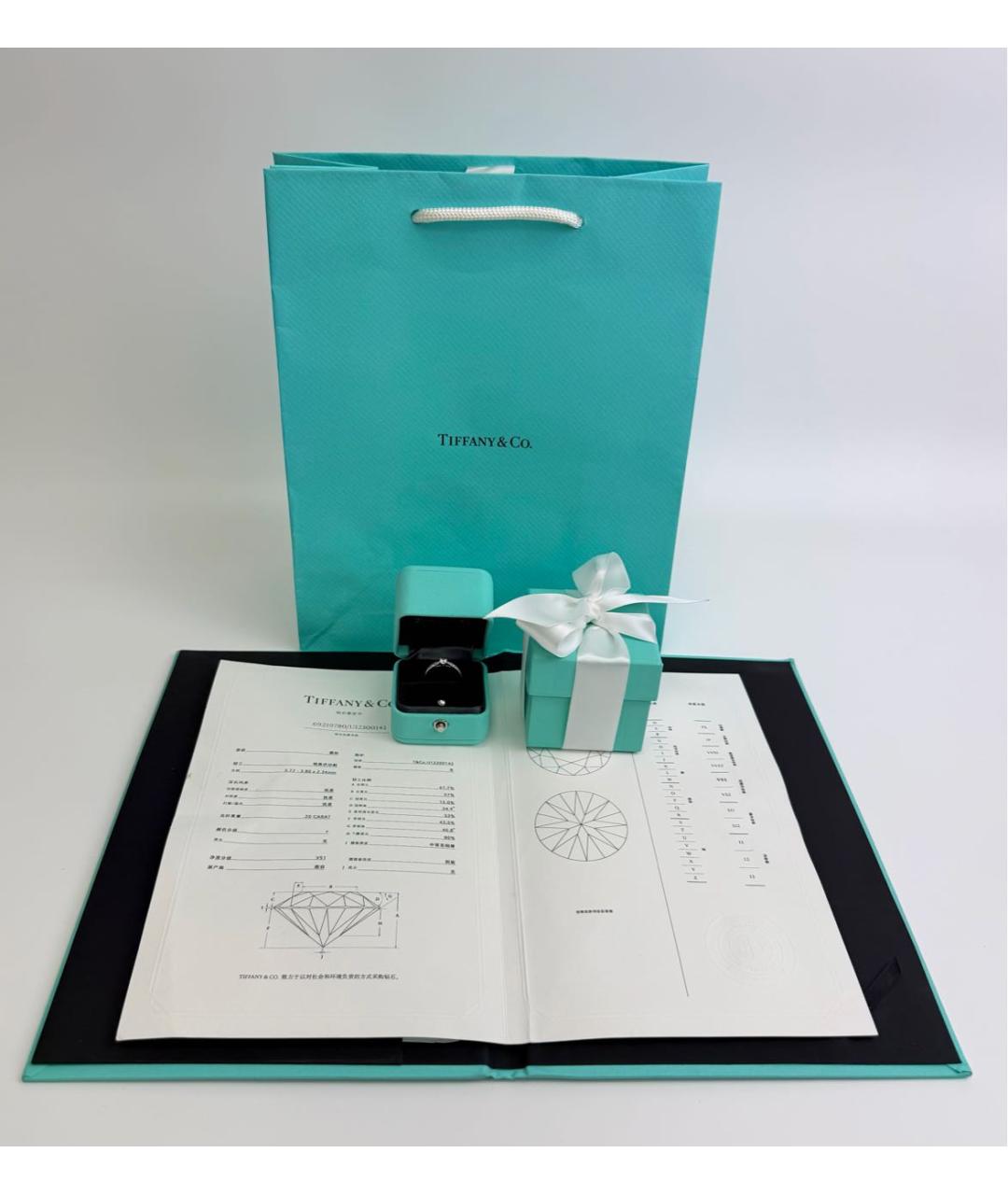 TIFFANY&CO Серебряное платиновое кольцо, фото 2