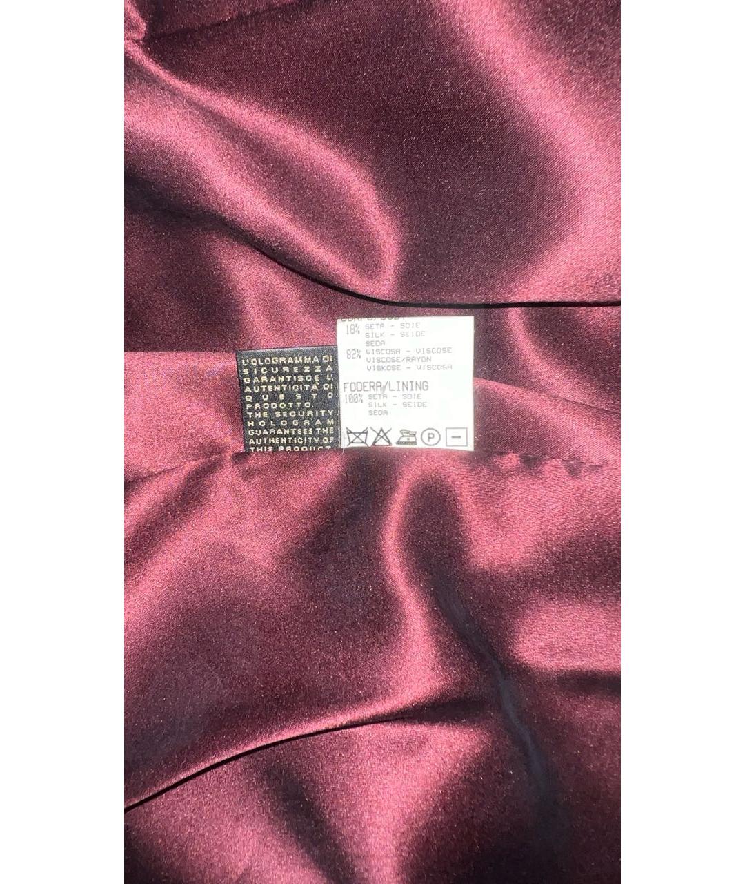 ROBERTO CAVALLI Бордовое вискозное пальто, фото 6