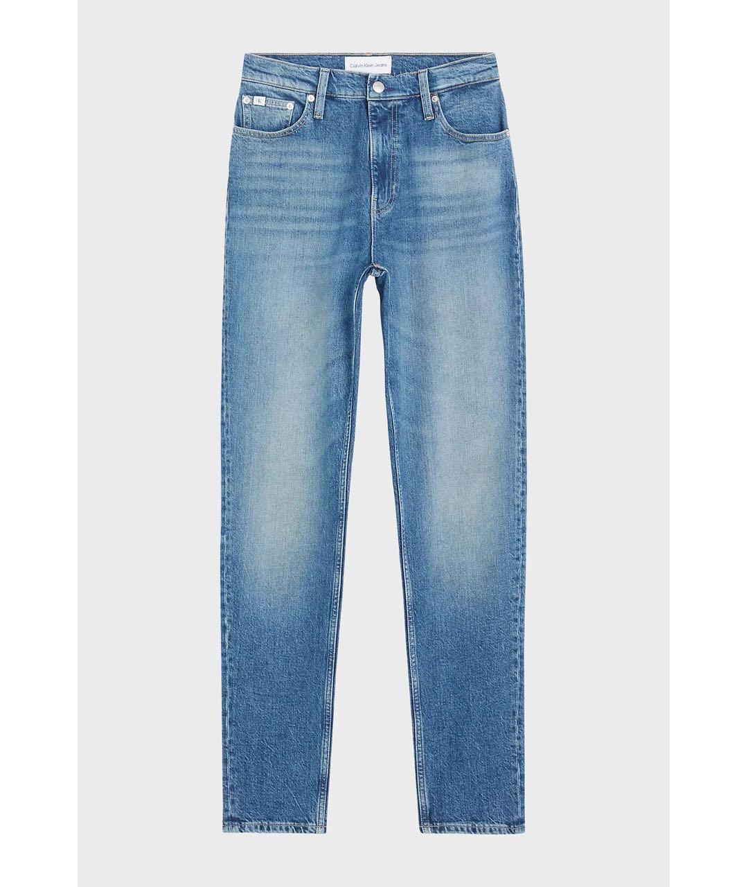 CALVIN KLEIN Голубые хлопковые джинсы слим, фото 5