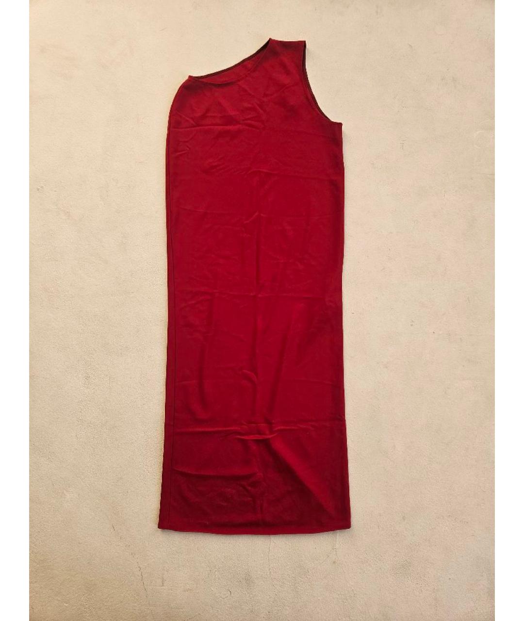 MM6 MAISON MARGIELA Бордовое полиэстеровое коктейльное платье, фото 7