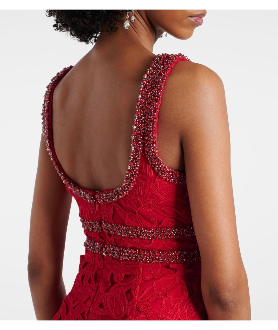REBECCA VALLANCE Красное полиэстеровое коктейльное платье, фото 5