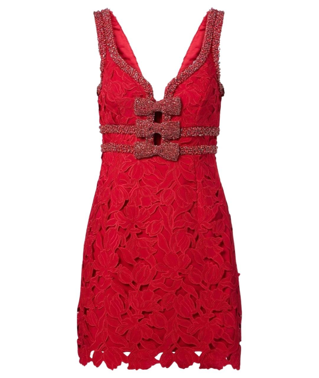 REBECCA VALLANCE Красное полиэстеровое коктейльное платье, фото 1