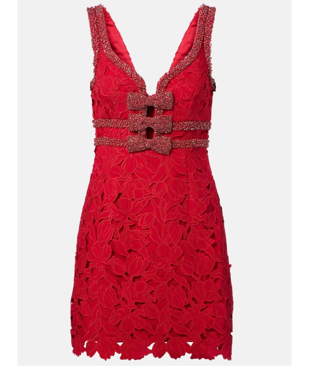 REBECCA VALLANCE Красное полиэстеровое коктейльное платье, фото 6
