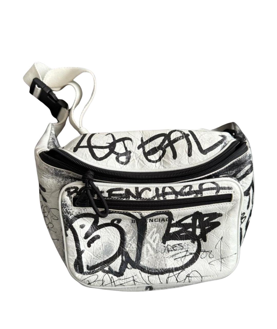 BALENCIAGA Белая поясная сумка, фото 1