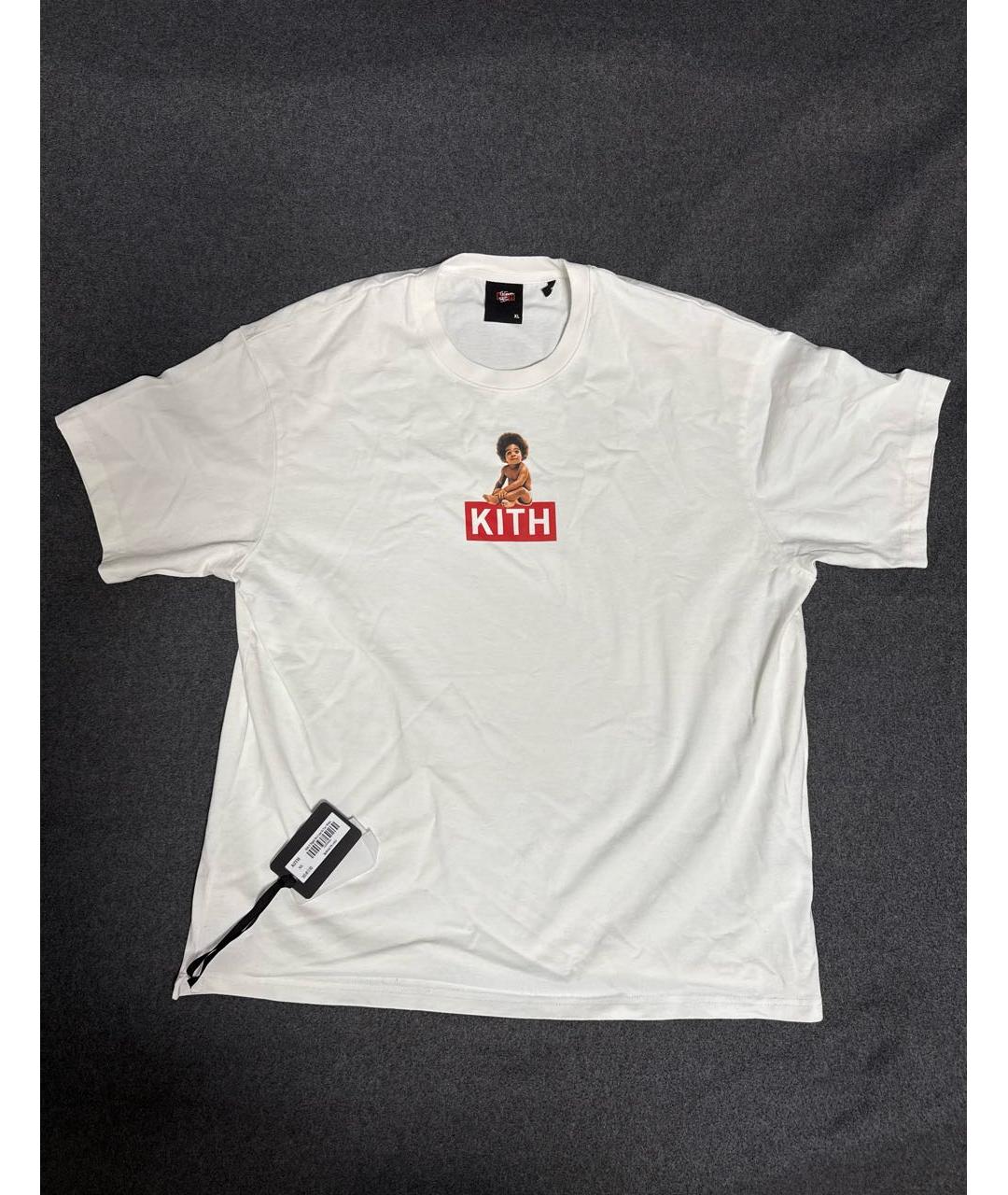 KITH Белая хлопковая футболка, фото 2