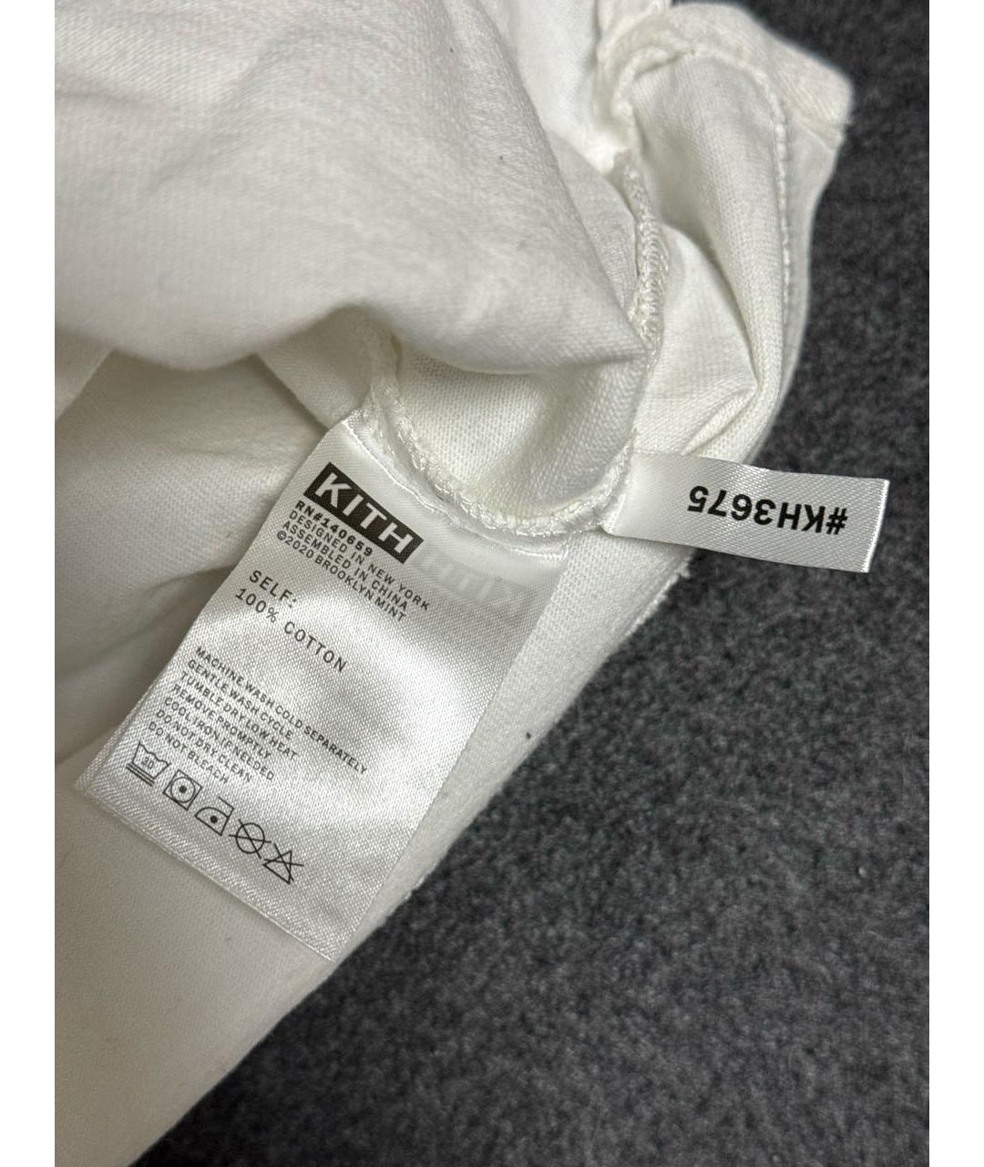 KITH Белая хлопковая футболка, фото 5