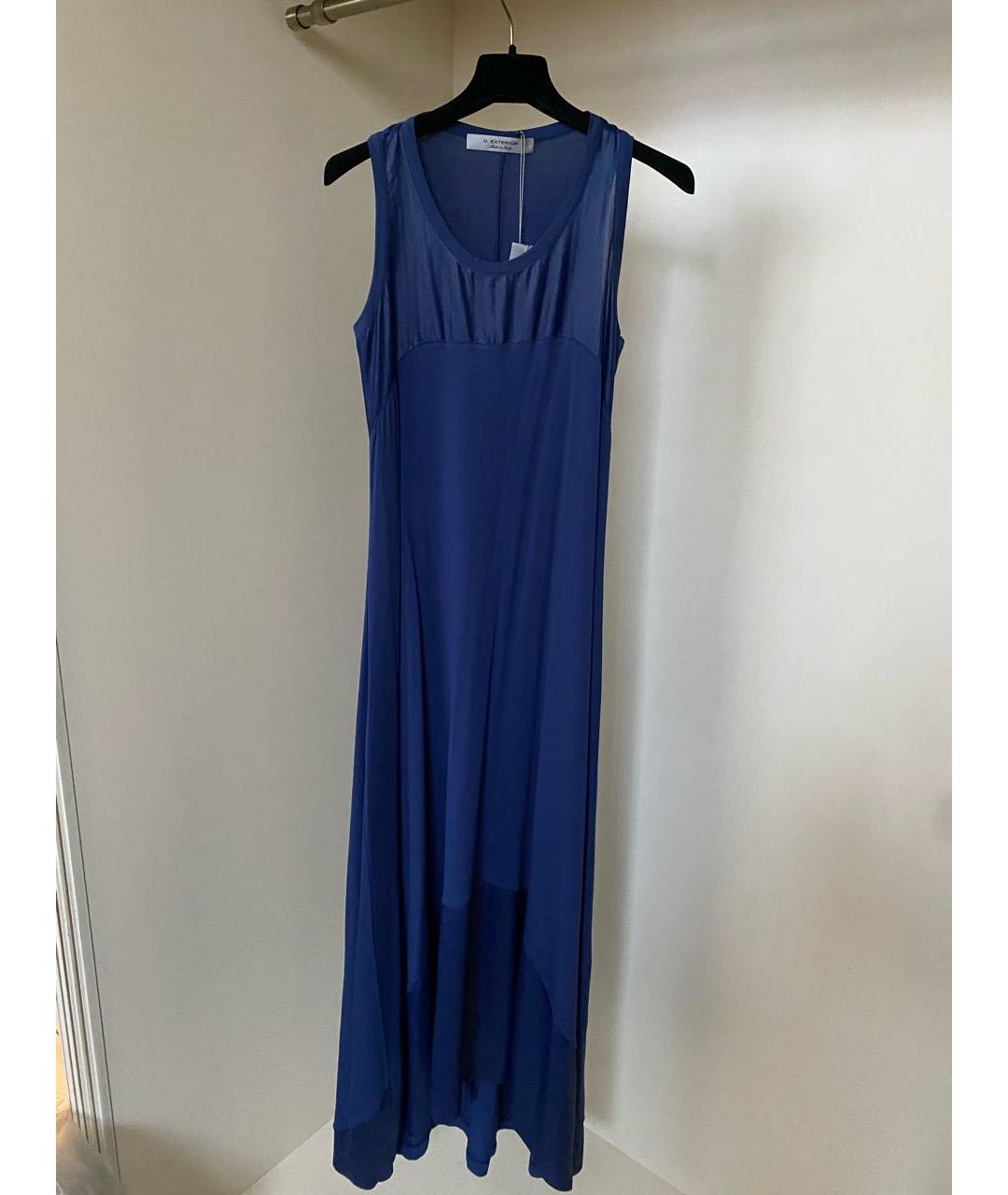 D.EXTERIOR Темно-синее вискозное коктейльное платье, фото 9