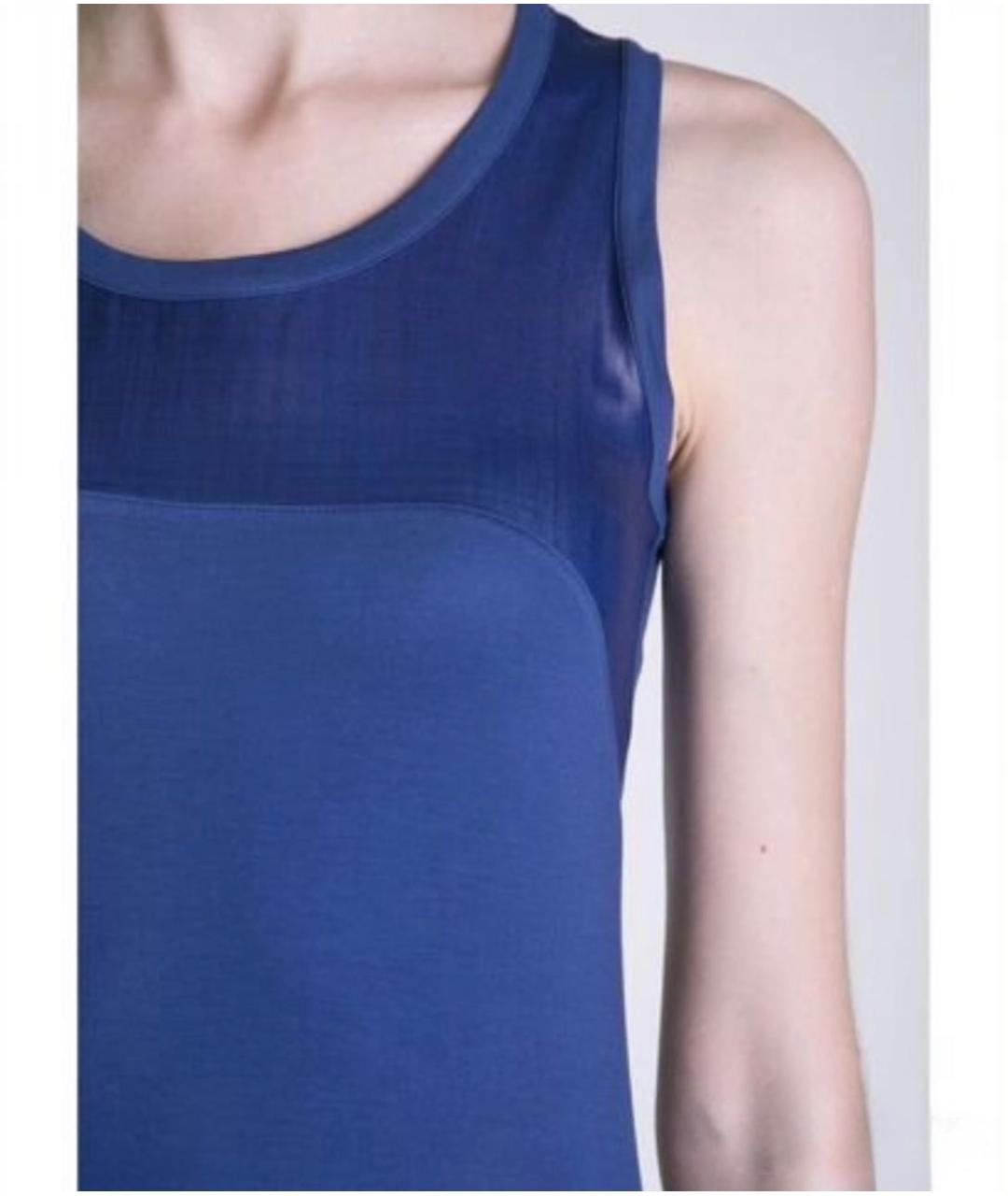 D.EXTERIOR Темно-синее вискозное коктейльное платье, фото 3