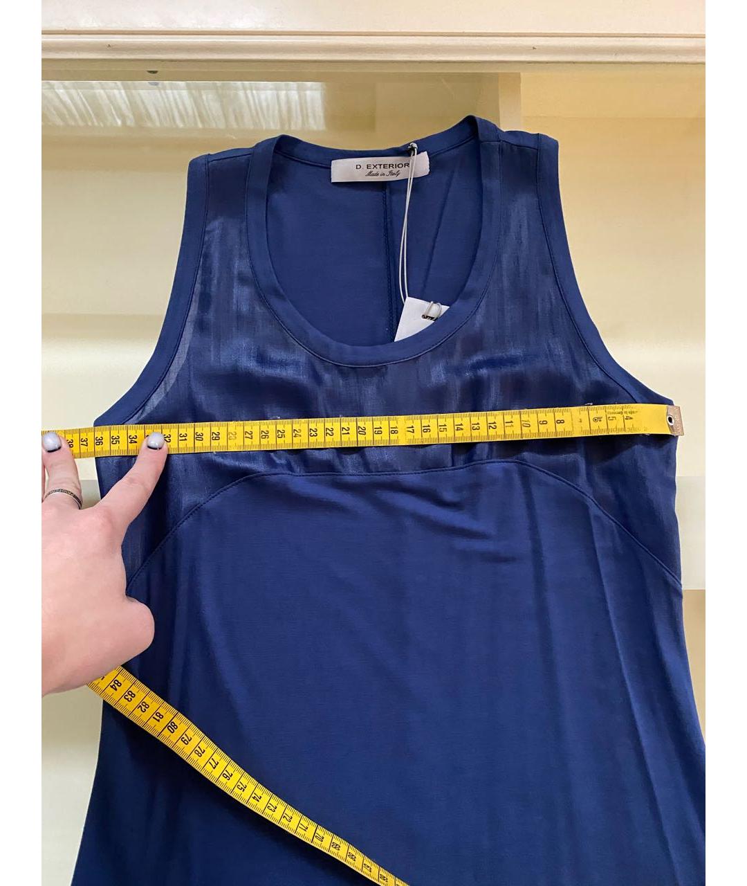 D.EXTERIOR Темно-синее вискозное коктейльное платье, фото 7