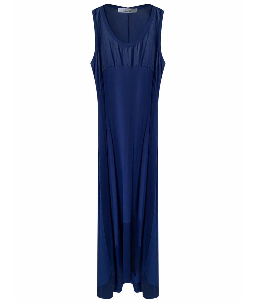 D.EXTERIOR Темно-синее вискозное коктейльное платье, фото 1