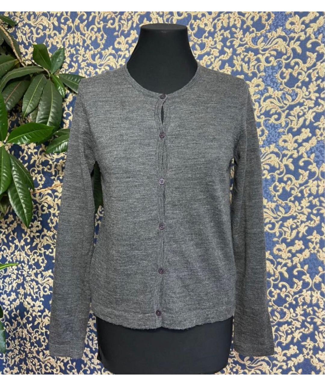 DKNY Серый шерстяной кардиган, фото 9