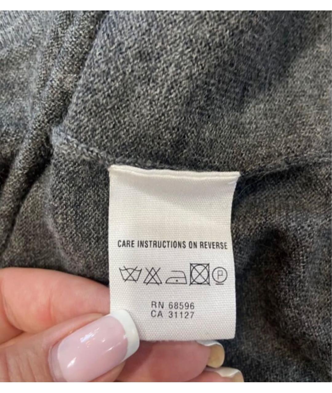 DKNY Серый шерстяной кардиган, фото 6