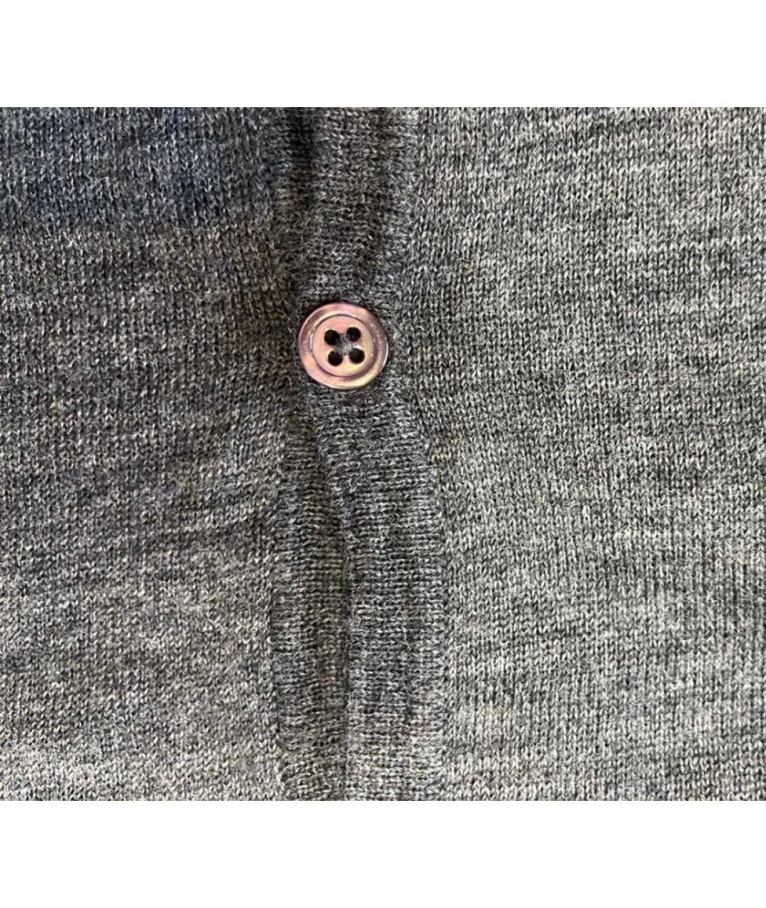 DKNY Серый шерстяной кардиган, фото 4