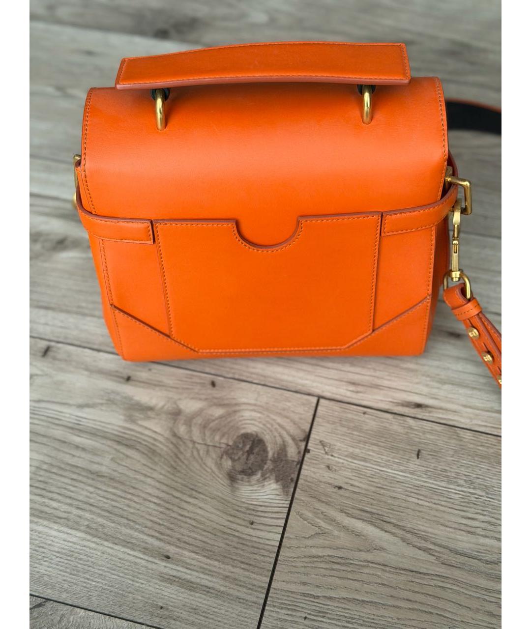 BALMAIN Оранжевая кожаная сумка через плечо, фото 3