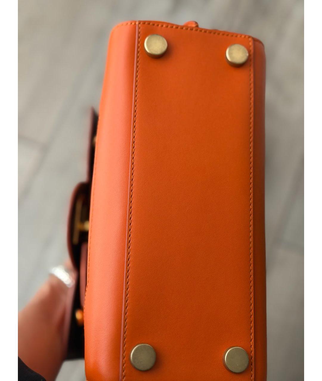 BALMAIN Оранжевая кожаная сумка через плечо, фото 5
