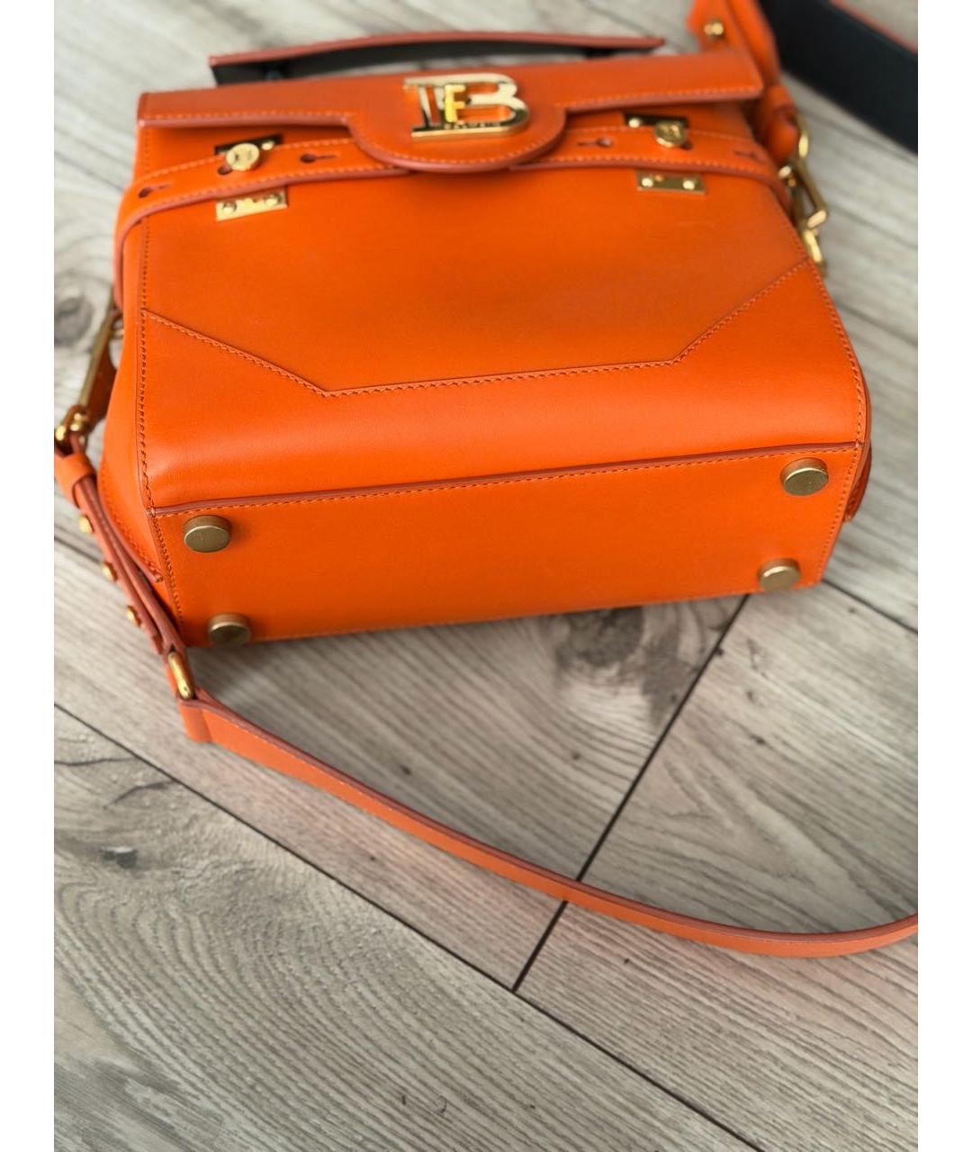 BALMAIN Оранжевая кожаная сумка через плечо, фото 4
