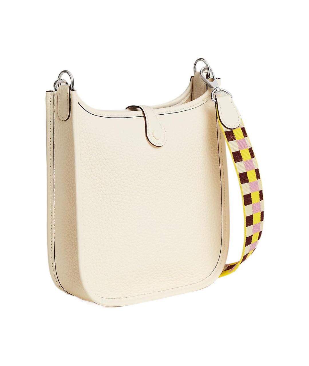 HERMES Бежевая кожаная сумка через плечо, фото 5