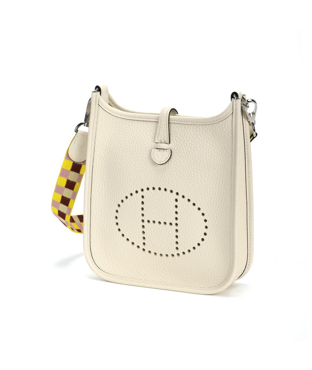 HERMES Бежевая кожаная сумка через плечо, фото 4