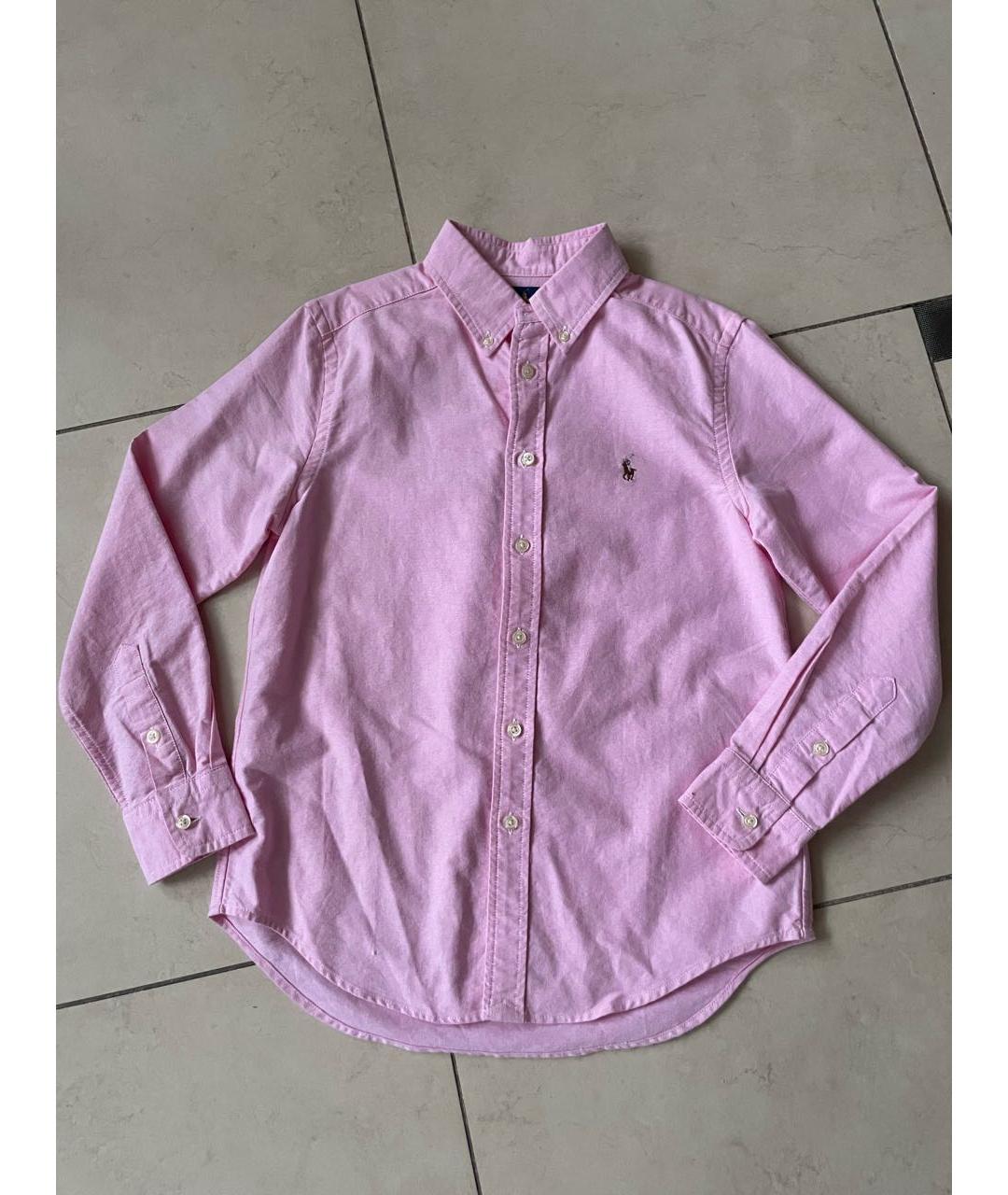 POLO RALPH LAUREN Розовая хлопковая детская рубашка, фото 7