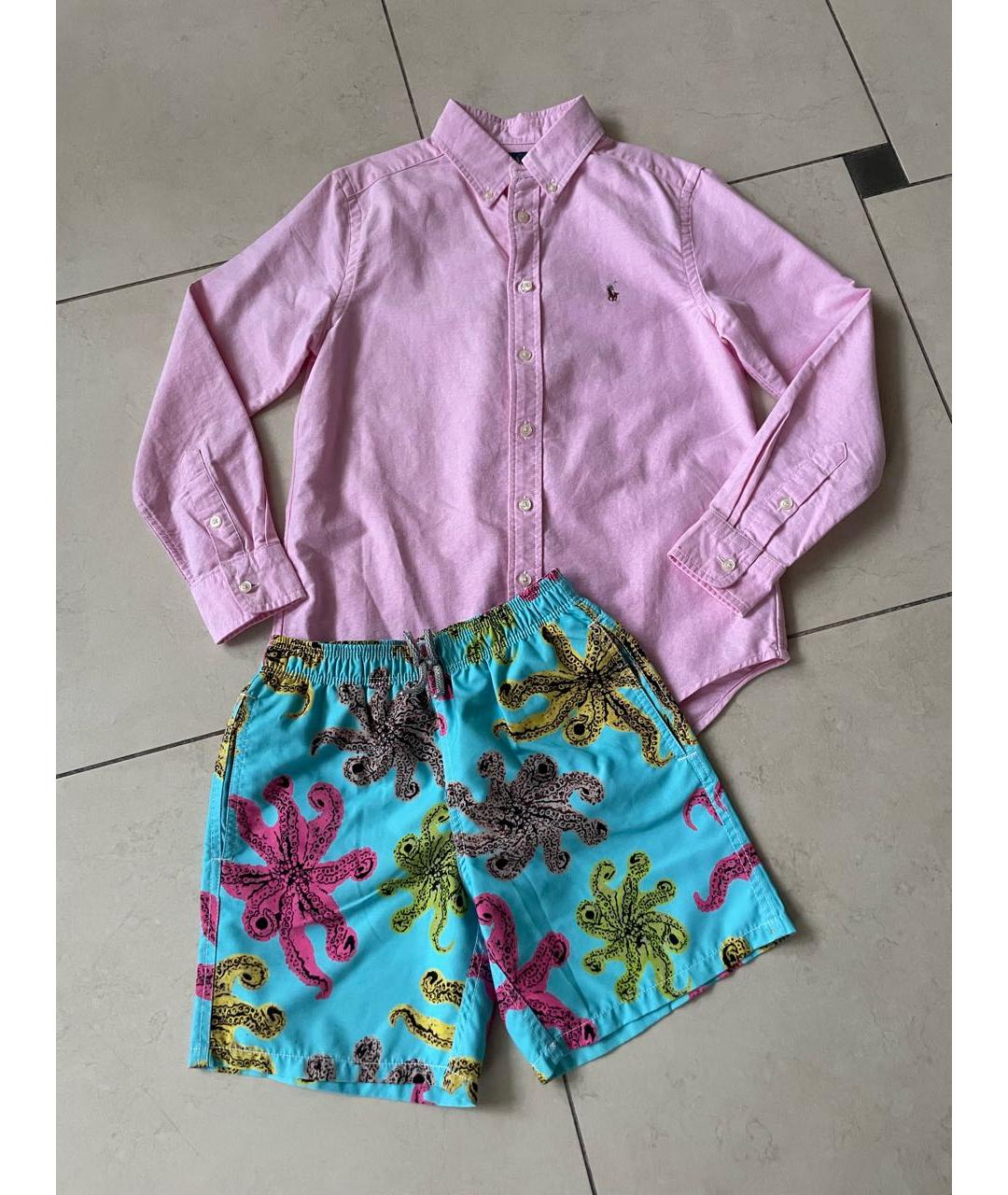 POLO RALPH LAUREN Розовая хлопковая детская рубашка, фото 6